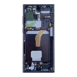 Ecran Complet Samsung Galaxy S22 Ultra Noir Avec Châssis Service Pack