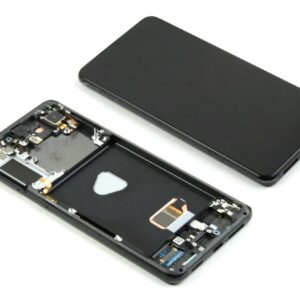Ecran Complet Samsung Galaxy S21 Plus Noir Avec Châssis Service Pack