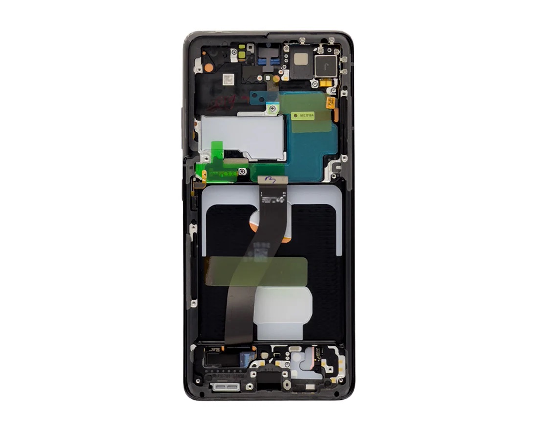 Ecran Complet Samsung Galaxy S21 Ultra Noir Avec Châssis Service Pack