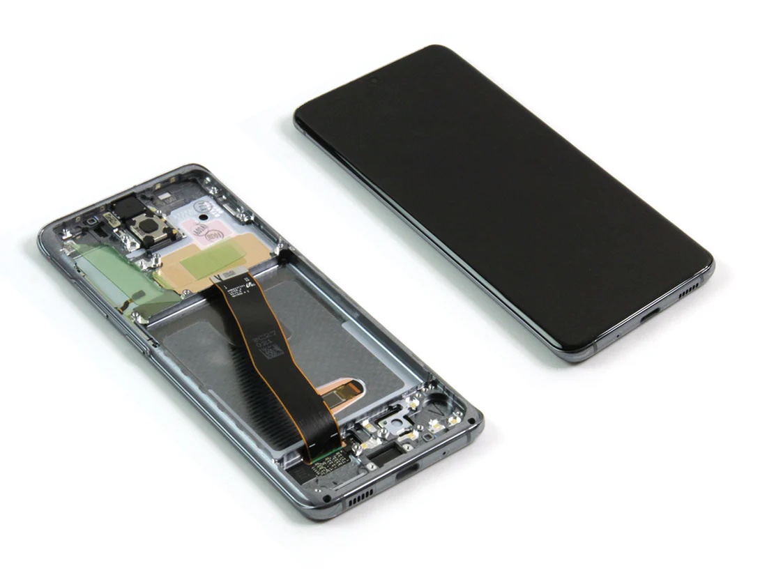 Ecran Complet Samsung Galaxy S20 Gris Avec Châssis Service Pack – Image 2