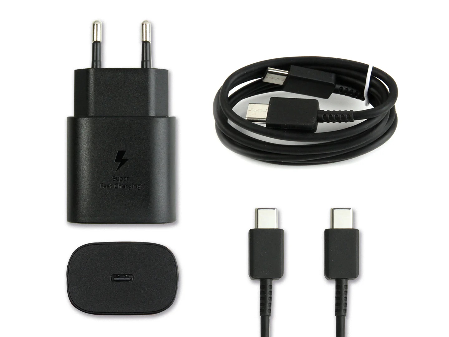 Chargeur 25W + Cable Type-C 1m Rapide Noir – Image 2