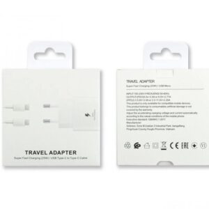 Chargeur 25W + Cable Type-C 1m Rapide Blanc