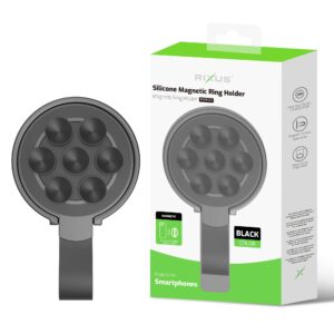 Support Magnétique Anneau En Silicone Noir