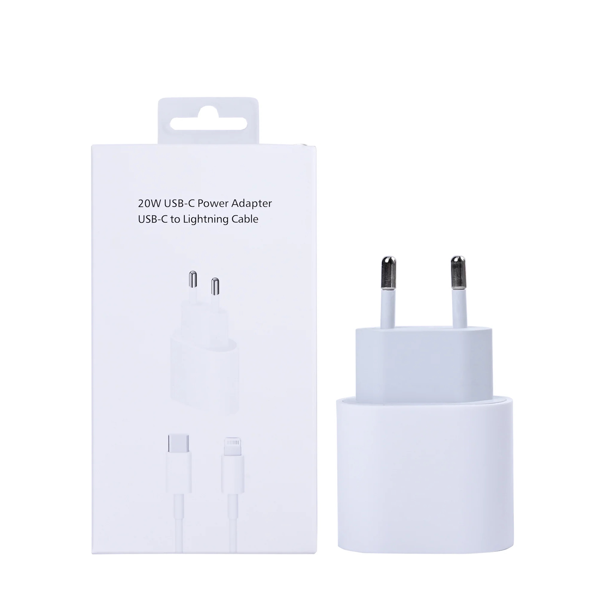 Chargeur USB-C 20 W Pour Apple Avec Câble Lightning 100 cm – Blanc
