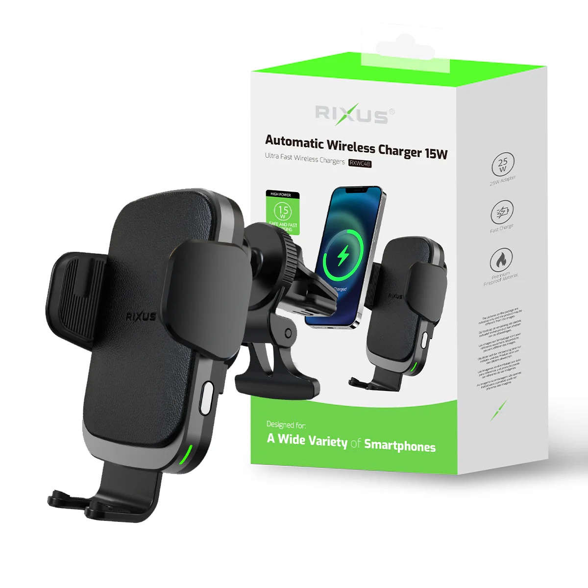 Support De Voiture Avec Chargeur Sans Fil RXWC48