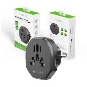 Adaptateur De Voyage UE Noir Rixus