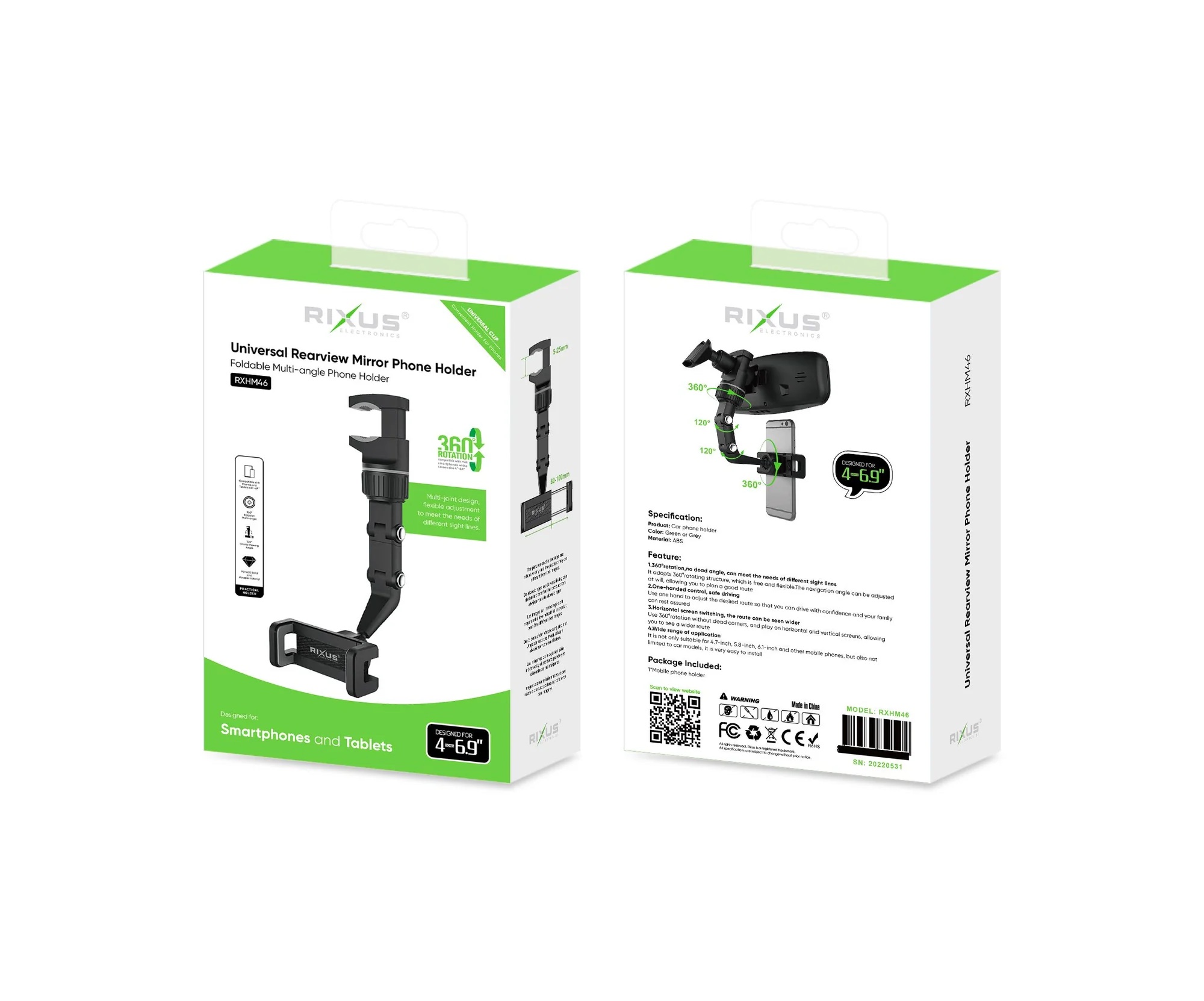 Support De Téléphone Universel Pour Rétroviseur Rixus – Image 3