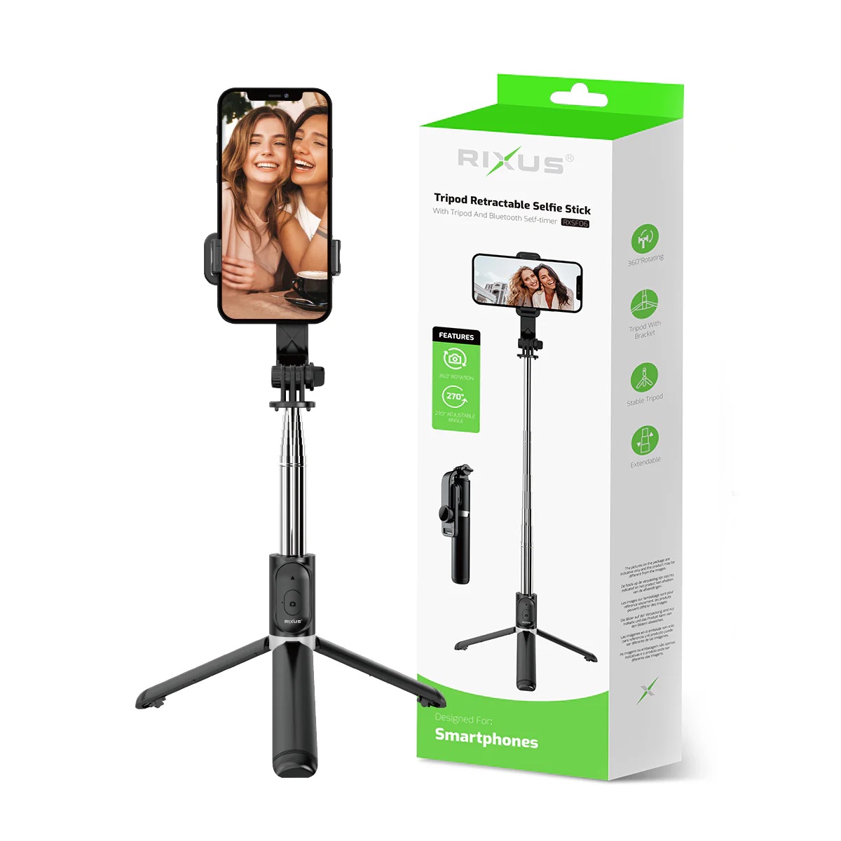 Perche À Selfie Trépied Bluetooth Universelle Rixus