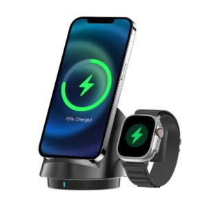 Support De Charge Rapide Sans Fil 3 En 1 Noir Rixus