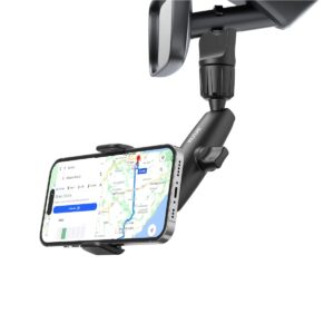 Support De Téléphone Pour Rétroviseur À 360 Degrés Noir Rixus